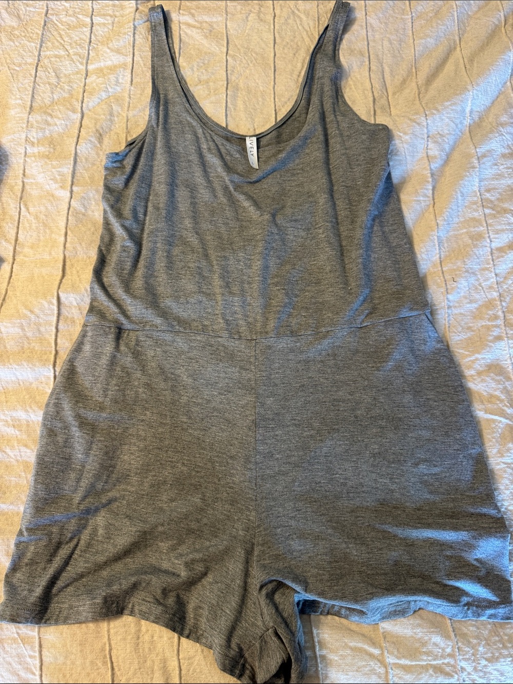 Lively Gray Scoop-Neck Romper